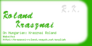 roland krasznai business card